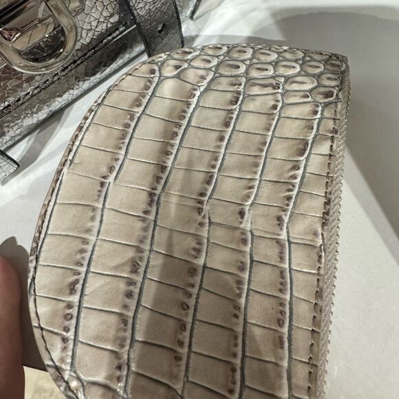 NWT Brahmin Britt fairest gray Crocodile-Embossed - Picture 2 of 4